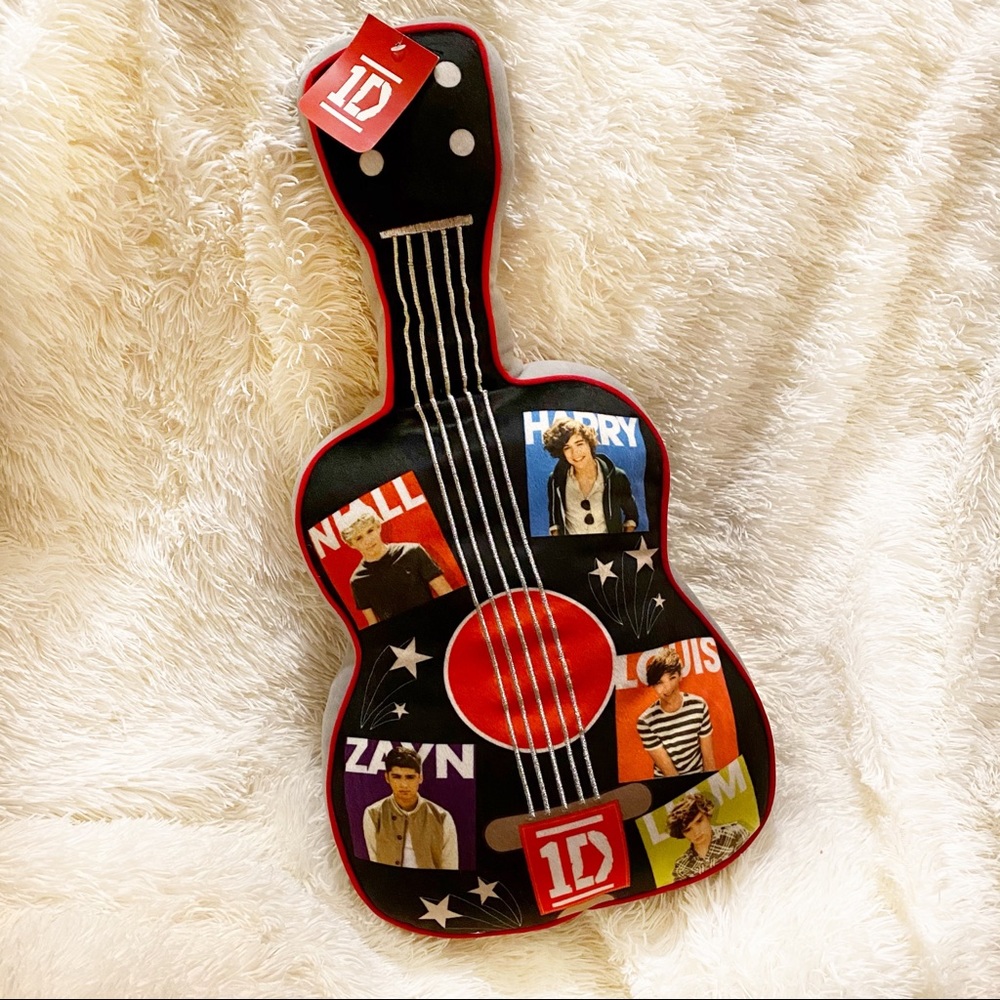 Rare One Direction Guitar Pillow